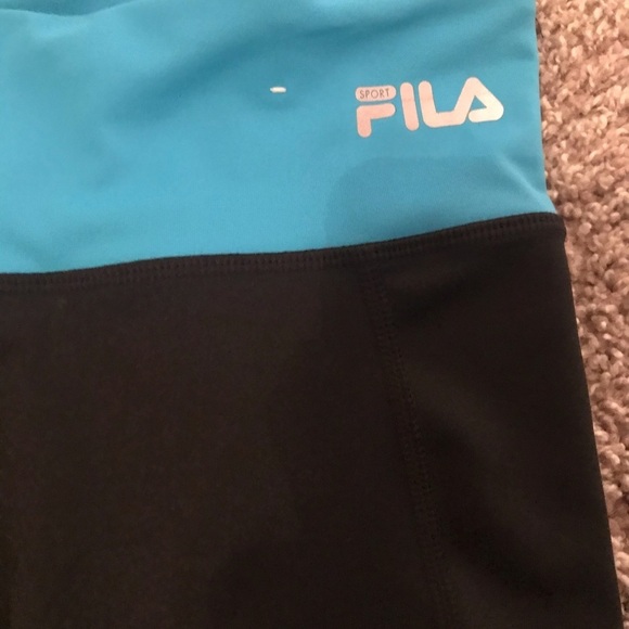 FILA Blue And Black Running Capris - Picture 4 of 6